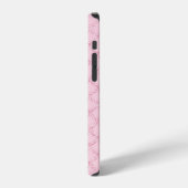Monogram naam initialen roze zeemeermin schubben g iPhone hoesje (Linkerkant)