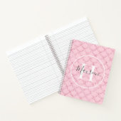 Monogram naam initialen roze zeemeermin schubben g notitieboek (Binnen)