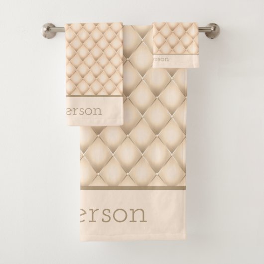 Monogram naam initials champagne cadeau bad handdoek (Insitu)