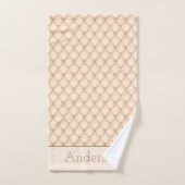 Monogram naam initials champagne cadeau bad handdoek (Handdoek)
