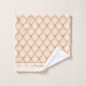 Monogram naam initials champagne cadeau bad handdoek (Wasdoekje)