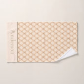 Monogram naam initials champagne cadeau bad handdoek (Handdoek)
