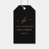 Monogram naam initiële aangepaste logo gift tags cadeaulabel (Achterkant)