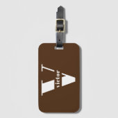 Monogram Naam Inittal veranderlijk personaliseren Bagagelabel (Voorkant (verticaal))