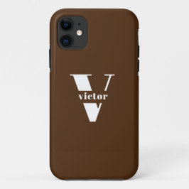 Monogram Naam Inittal veranderlijk personaliseren Case-Mate iPhone Case