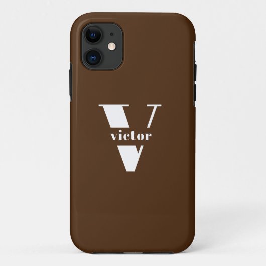 Monogram Naam Inittal veranderlijk personaliseren Case-Mate iPhone Case (Achterkant)