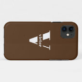 Monogram Naam Inittal veranderlijk personaliseren Case-Mate iPhone Case (Achterkant (horizontaal))