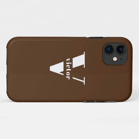 Monogram Naam Inittal veranderlijk personaliseren Case-Mate iPhone Case (Achterkant (horizontaal))