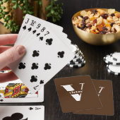 Monogram Naam Inittal veranderlijk personaliseren Pokerkaarten (Insitu)