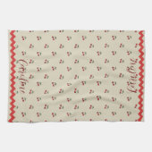 Monogram Naam Kersen Handdoek (Horizontaal)