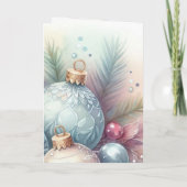 Monogram naam kerstboomornamenten waterverf kaart (Achterkant)