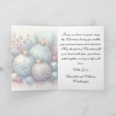 Monogram naam kerstboomornamenten waterverf kaart (Binnen)