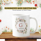Monogram & Naam Kerstgroen Koffiemok