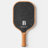 Monogram Naam Klassiek Vintage Houndstooth Patroon Pickleball Paddle (Achterkant)