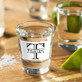 Monogram Naam Klassieke Initialen Aangepast Shot Glas