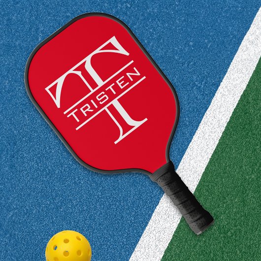Monogram Naam Klassieke Initialen Pickleball Paddle