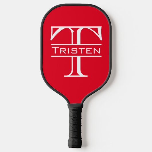 Monogram Naam Klassieke Initialen Pickleball Paddle (Achterkant)