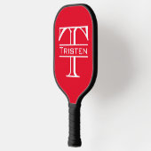 Monogram Naam Klassieke Initialen Pickleball Paddle (Links)