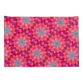 Monogram Naam Kleurrijk Blauw Sterrenpatroon | Kussensloop (Achterkant-Rechts)