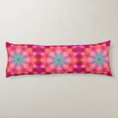 Monogram Naam Kleurrijk Blauw Sterrenpatroon | Lichaamskussen (Achterkant)