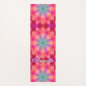 Monogram Naam Kleurrijk Blauw Sterrenpatroon | Yogamat (Voorkant)