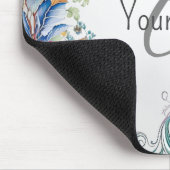 Monogram Naam Kleurrijk Floral Lijst Elegant Moder Muismat (Hoek)