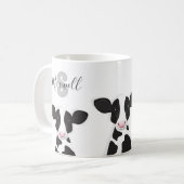 Monogram Naam Koe Dier Koffiemok (Voorkant links)