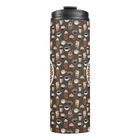 Monogram Naam Koffee Lover Thermosbeker (Voorkant)