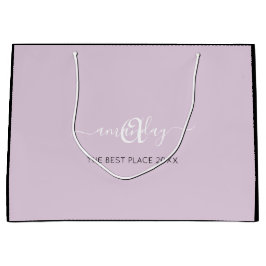 Monogram naam Lavender Paarse Shop Weddenschap Groot Cadeauzakje