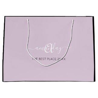 Monogram naam Lavender Paarse Shop Weddenschap Groot Cadeauzakje