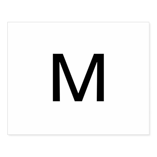 Monogram naam letter initiaal letter eenvoudig toe rubberstempel (Afrduk)