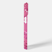 Monogram Naam Licht Roze Glitter Fonkel Meisjesach Case-Mate iPhone Case (Achterkant / Rechts)