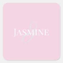Monogram naam licht roze wit elegant meisjesachtig