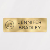 Monogram Naam Luxe Gold Leopard Afdruk waterdicht Labels (Design 2)