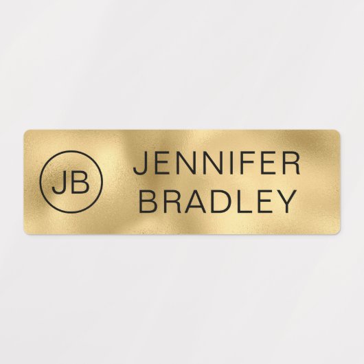 Monogram Naam Luxe Gold Leopard Afdruk waterdicht Labels (Design 2)