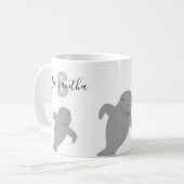 Monogram Naam Manatee Animal Koffiemok (Voorkant links)