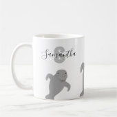Monogram Naam Manatee Animal Koffiemok (Links)