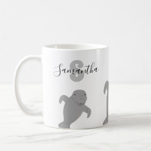Monogram Naam Manatee Animal Koffiemok