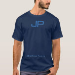 Monogram Naam Mannen Marine Blauw Dubbelzijdig Cus T-shirt<br><div class="desc">Double Sided Design Print Monogram Initiaal Letter Name Sjabloon Elegant Trendy Mannen Navy Blue Basic Dark T-Shirt.</div>