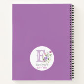 Monogram & Naam met Bloemen Recept Notitieboek (Achterkant)