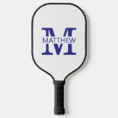 Monogram naam met initiaal pickleball paddle (Voorkant)