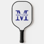 Monogram naam met initiaal pickleball paddle (Achterkant)