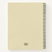 Monogram Naam Minimale moderne gehaakte perzik Notitieboek (Achterkant)