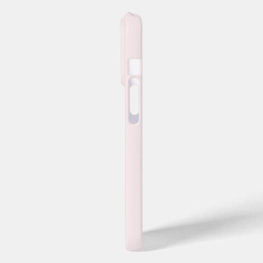 Monogram naam Minimalist Solid Blush Case-Mate iPhone Case (Achterkant / Links)