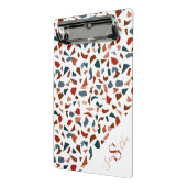 Monogram & Naam Modern Abstract Terrazzo Patroon M Mini Klembord (Angled2)