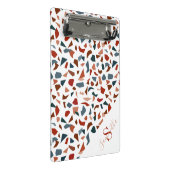 Monogram & Naam Modern Abstract Terrazzo Patroon M Mini Klembord (Schuin)