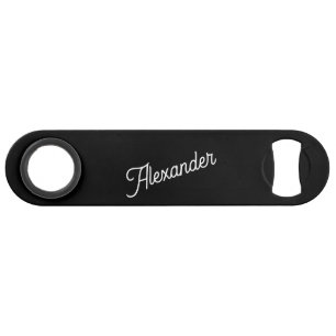 Monogram naam Modern Black Speed Flessenopener