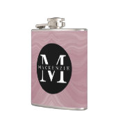 Monogram Naam Modern Elegant Marble Cute Chic Heupfles (Links)