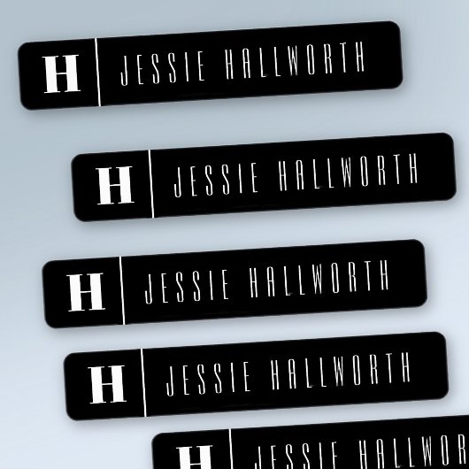 Monogram & naam Modern | IJzer-on kleding Labels