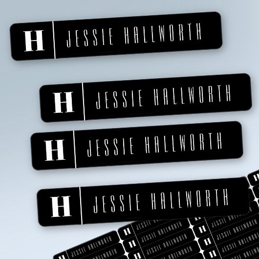 Monogram & naam Modern | IJzer-on kleding Labels